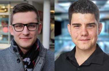 Daniel Krusic von den Jusos und Nicolai Boldt von der Grünen Jugend