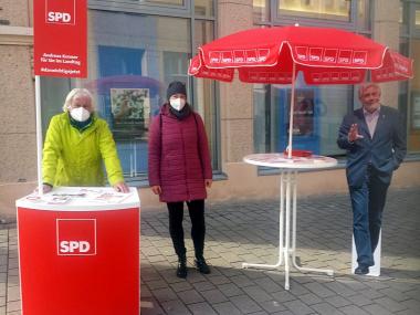 SPD-Infostand in der Fussgängerzone